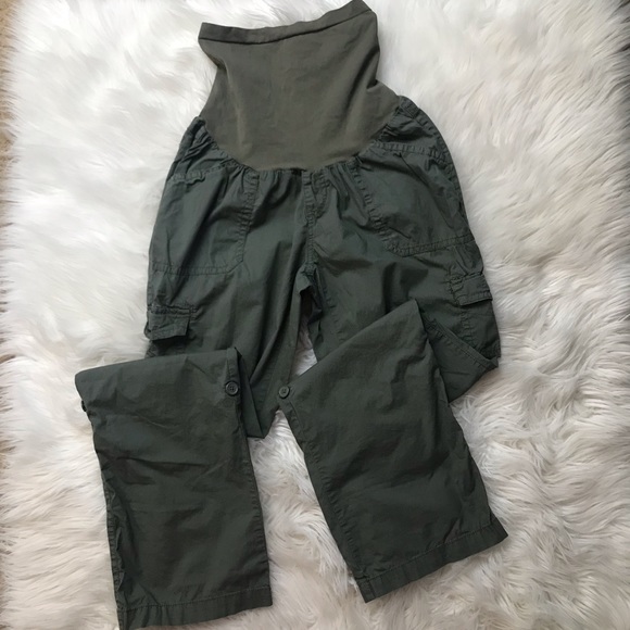 Motherhood Maternity Olive Green Cargo Crop Pants - Picture 4 of 11